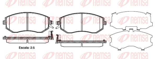 Diskinių stabdžių trinkelių rinkinys REMSA 0951.04