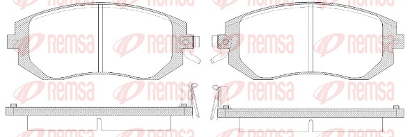 Diskinių stabdžių trinkelių rinkinys REMSA 0951.14