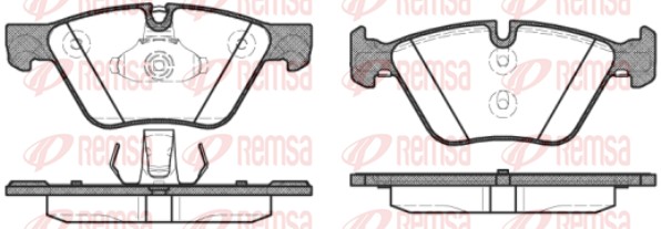 Diskinių stabdžių trinkelių rinkinys REMSA 1052.30