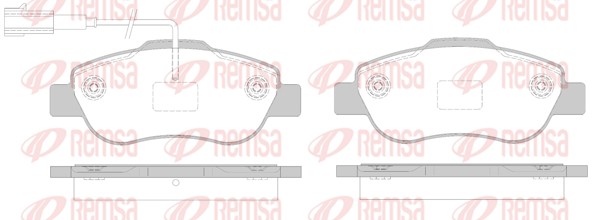 Diskinių stabdžių trinkelių rinkinys REMSA 1100.02
