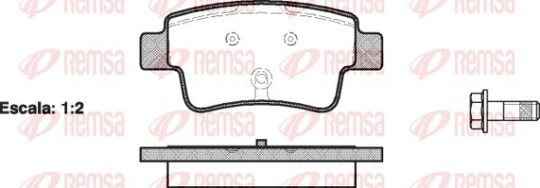 Diskinių stabdžių trinkelių rinkinys REMSA 1198.00