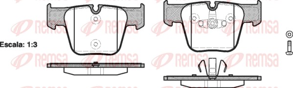 Diskinių stabdžių trinkelių rinkinys REMSA 1218.00