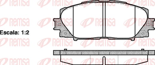 Diskinių stabdžių trinkelių rinkinys REMSA 1224.00