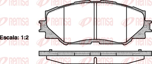 Diskinių stabdžių trinkelių rinkinys REMSA 1232.00