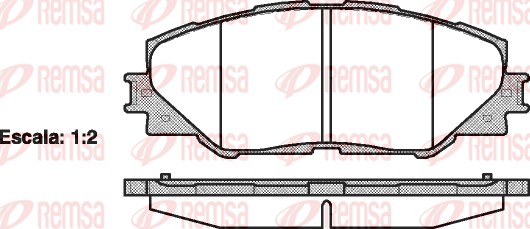 Diskinių stabdžių trinkelių rinkinys REMSA 1234.00