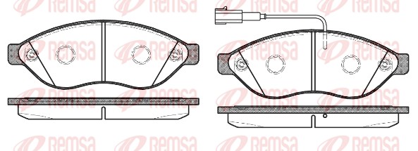 Diskinių stabdžių trinkelių rinkinys REMSA 1237.12