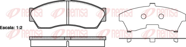 Diskinių stabdžių trinkelių rinkinys REMSA 1253.00