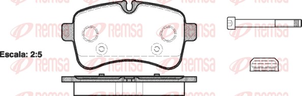 Diskinių stabdžių trinkelių rinkinys REMSA 1282.00