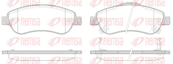 Diskinių stabdžių trinkelių rinkinys REMSA 1289.02