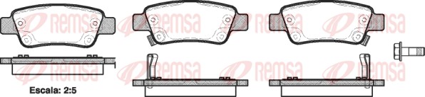 Diskinių stabdžių trinkelių rinkinys REMSA 1290.02