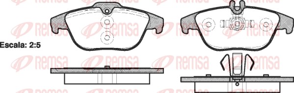 Diskinių stabdžių trinkelių rinkinys REMSA 1305.00
