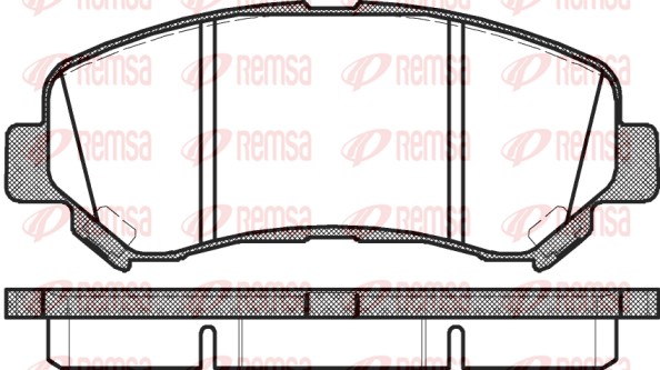Diskinių stabdžių trinkelių rinkinys REMSA 1318.00