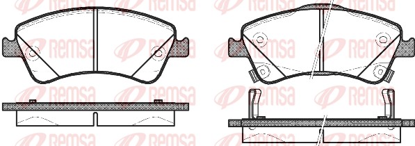 Diskinių stabdžių trinkelių rinkinys REMSA 1341.02