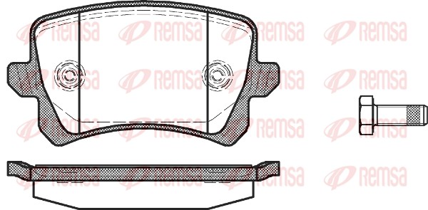 Diskinių stabdžių trinkelių rinkinys REMSA 1342.00