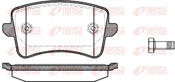 Diskinių stabdžių trinkelių rinkinys REMSA 1343.00