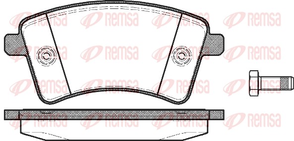 Diskinių stabdžių trinkelių rinkinys REMSA 1351.00