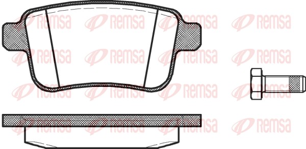 Diskinių stabdžių trinkelių rinkinys REMSA 1352.00