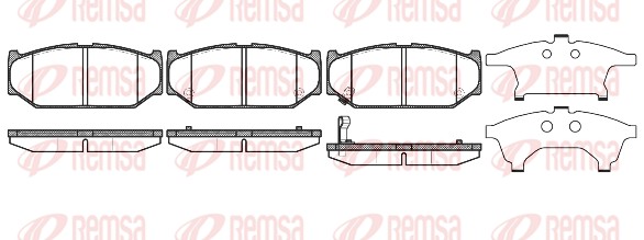 Diskinių stabdžių trinkelių rinkinys REMSA 1381.11