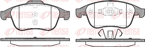 Diskinių stabdžių trinkelių rinkinys REMSA 1389.00