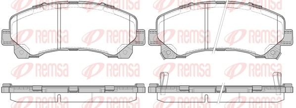 Diskinių stabdžių trinkelių rinkinys REMSA 1407.00