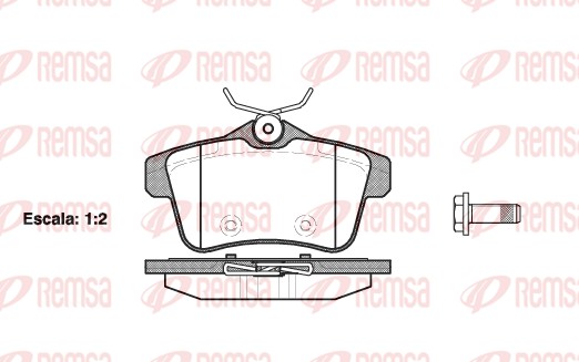 Diskinių stabdžių trinkelių rinkinys REMSA 1418.00