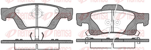 Diskinių stabdžių trinkelių rinkinys REMSA 1446.02