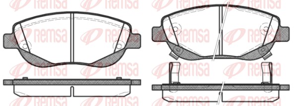 Diskinių stabdžių trinkelių rinkinys REMSA 1448.02