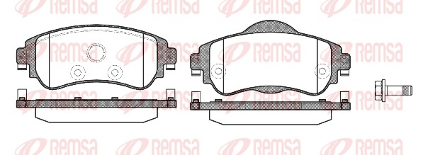 Diskinių stabdžių trinkelių rinkinys REMSA 1464.08