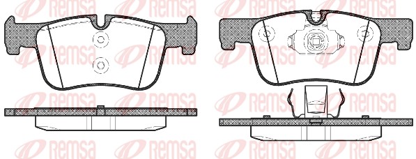 Diskinių stabdžių trinkelių rinkinys REMSA 1478.00