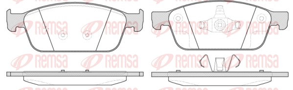 Diskinių stabdžių trinkelių rinkinys REMSA 1510.10