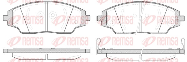 Diskinių stabdžių trinkelių rinkinys REMSA 1537.02