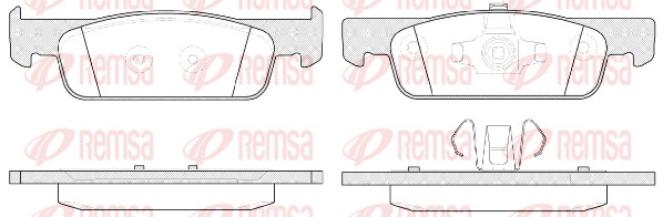 Diskinių stabdžių trinkelių rinkinys REMSA 1540.00