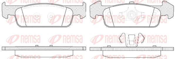 Diskinių stabdžių trinkelių rinkinys REMSA 1540.10