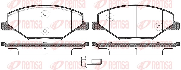 Diskinių stabdžių trinkelių rinkinys REMSA 1553.00