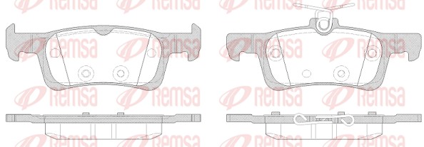 Diskinių stabdžių trinkelių rinkinys REMSA 1563.00