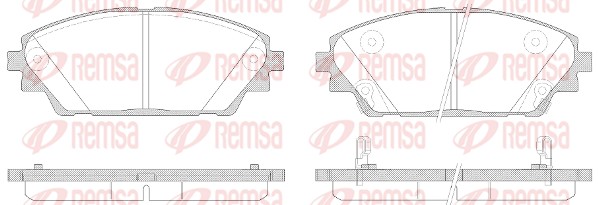 Diskinių stabdžių trinkelių rinkinys REMSA 1569.02