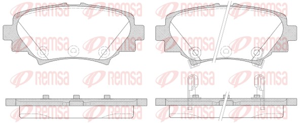 Diskinių stabdžių trinkelių rinkinys REMSA 1570.02