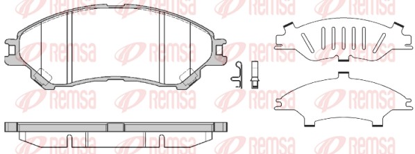 Diskinių stabdžių trinkelių rinkinys REMSA 1589.02