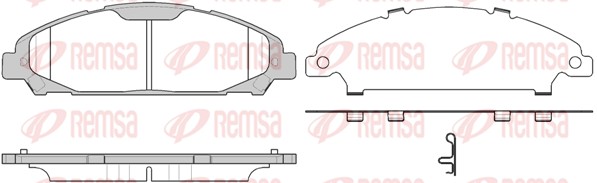 Diskinių stabdžių trinkelių rinkinys REMSA 1620.00