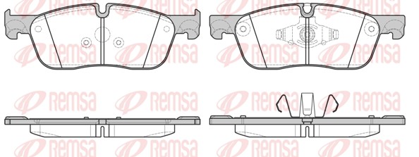 Diskinių stabdžių trinkelių rinkinys REMSA 1633.00