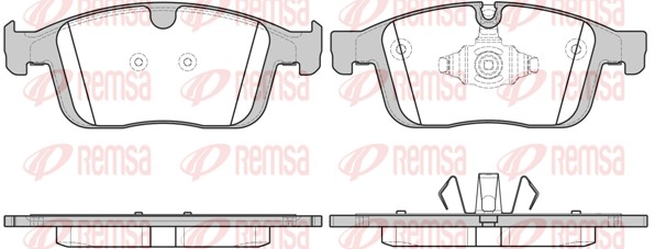 Diskinių stabdžių trinkelių rinkinys REMSA 1689.00