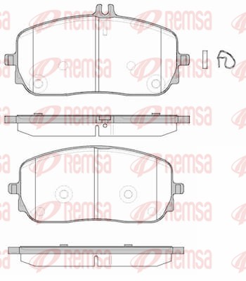 Diskinių stabdžių trinkelių rinkinys REMSA 1826.00