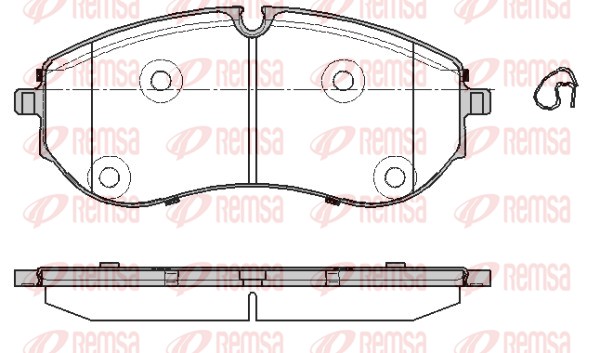 Diskinių stabdžių trinkelių rinkinys REMSA 1857.00