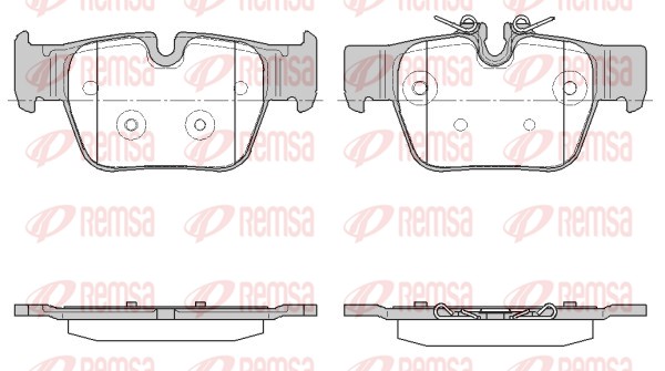 Diskinių stabdžių trinkelių rinkinys REMSA 1868.00