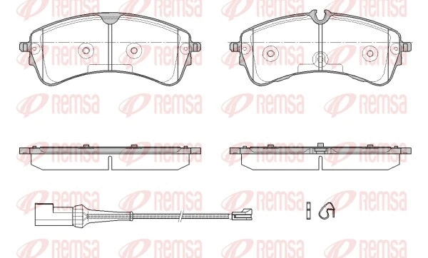 Diskinių stabdžių trinkelių rinkinys REMSA 1941.01