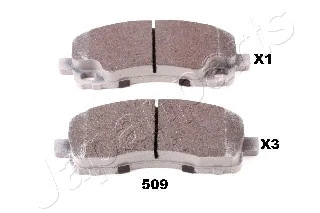 Diskinių stabdžių trinkelių rinkinys JAPANPARTS PP-509AF
