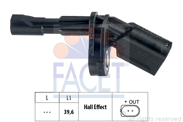 Rato greičio jutiklis (ABS daviklis) FACET 21.0008
