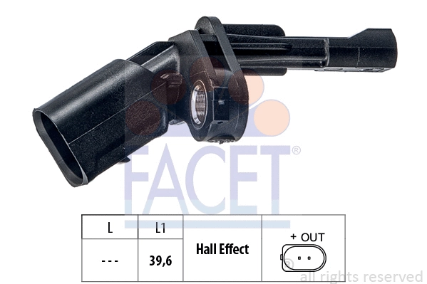 Rato greičio jutiklis (ABS daviklis) FACET 21.0009