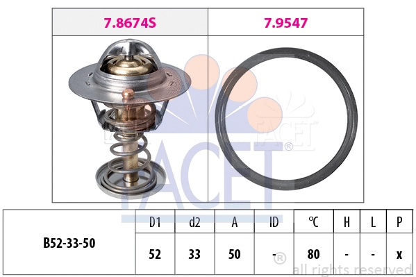 Termostatas FACET 7.8674