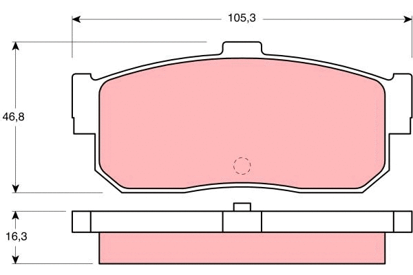 Diskinių stabdžių trinkelių rinkinys TRW GDB1172